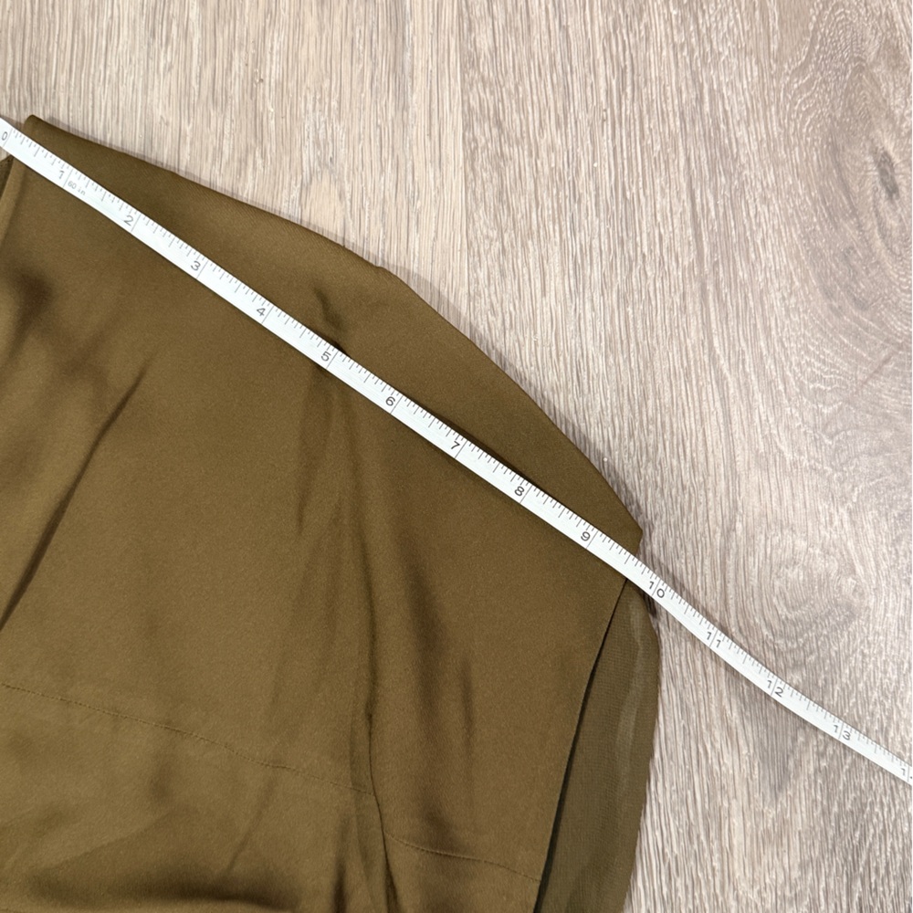 Diane Von Furstenberg Women’s Gwyneth Safari Olive Wrap Stretch Silk Dress Sze10 - Picture 12 of 16